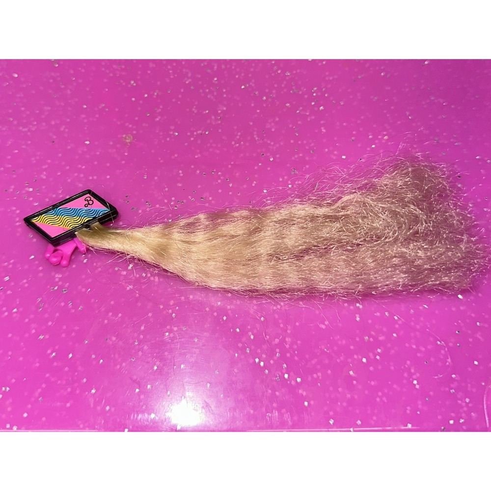 Mattel 1988‎ Barbie Hair Extension Clip Barrette Crimped Blonde Hair Accessory